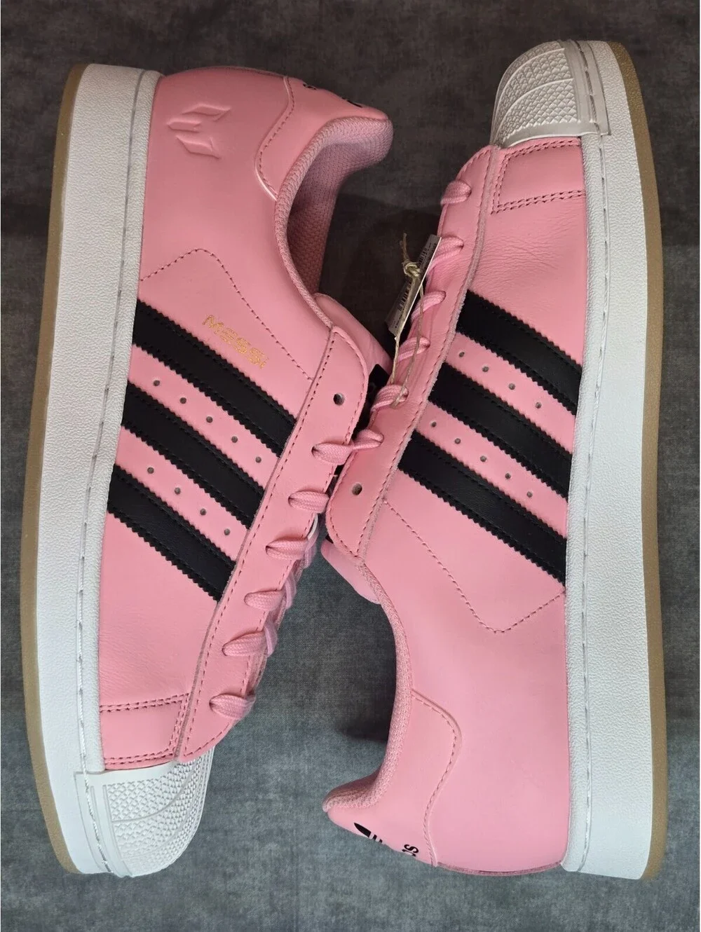 adidas x Lionel Messi Superstar - Pink / Black (JR1520) Men's 10 Women's 11 NIB